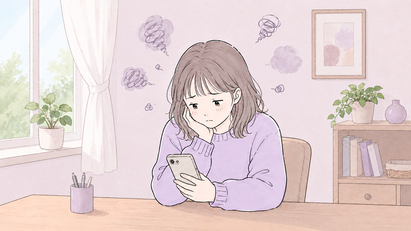 相手の反応が気になって不安になる